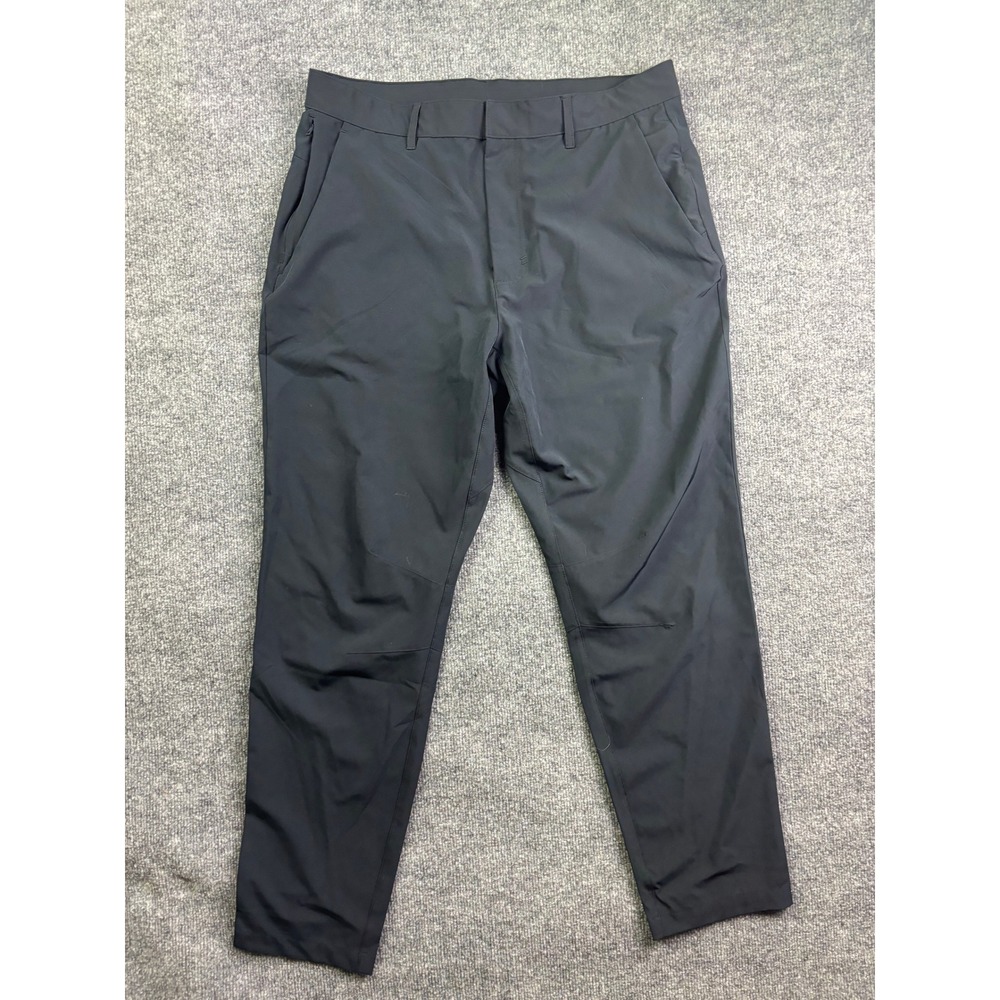 Fabletics One Pant Men's 33x32 Black Tapered Tech Commuter Trousers